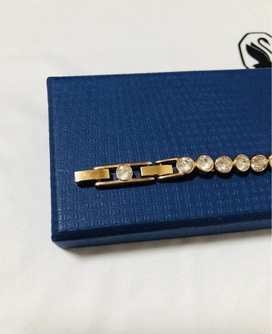 スワロフスキー Swarovski Tennis ブレスレット　ローズゴールド