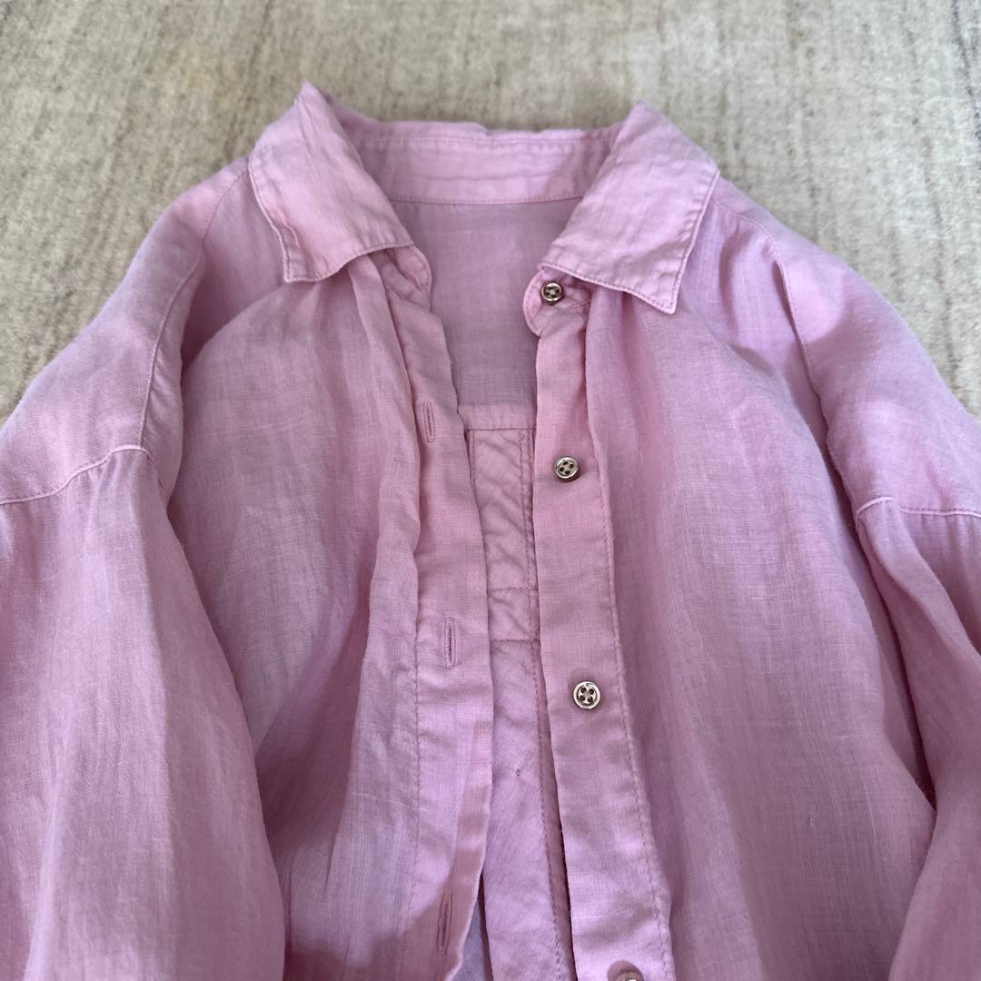 ランドレス 麻100% 長袖シャツ サイズF