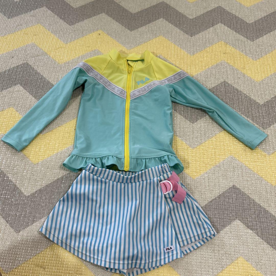 ⑨FILA ３枚セット　ラッシュガード　水着上・下セット　120