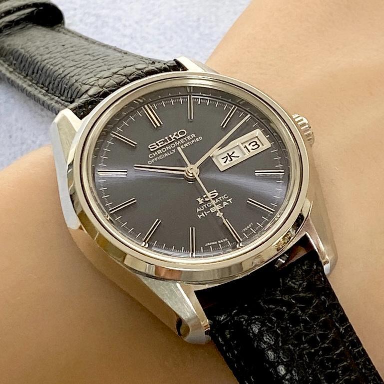 OH済 1970年8月製造 56KS キングセイコー ネイビー ローマン AT