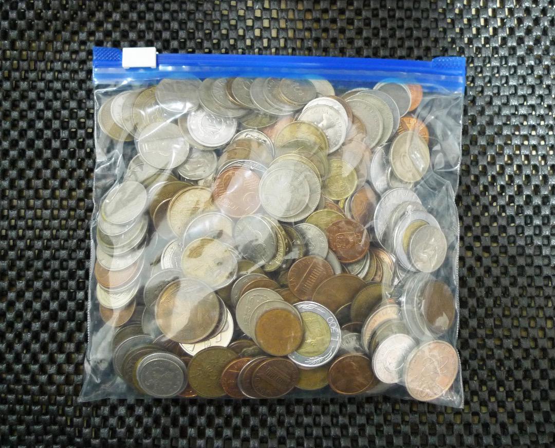 外国 海外 古銭 まとめ 1キロ まとめ売り 硬貨 大量 ドル 雑銭
