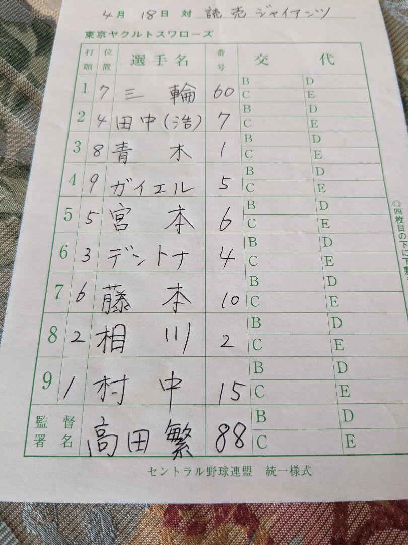 ◈ 原辰徳前監督