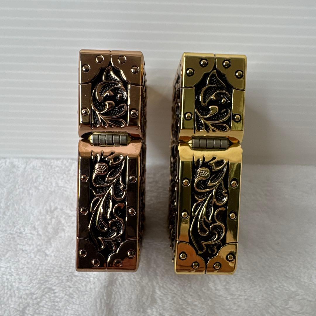 ZORRO フルメタルジャケット ゴールド アラベスク zippoサイズ ブルー ゴールド アラベスク 軽量型 フルメタルジャケット オイル