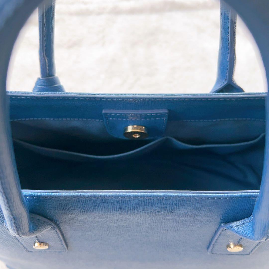 FURLA フルラ ハンドバッグ ブルー 青 FURLA フルラ ハンドバッグ ブルー 青