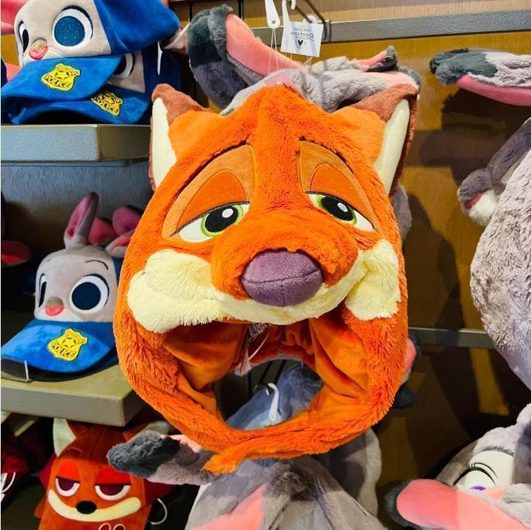 即日発送ディズニー ズートピア ニック ファンキャップ 帽子 被り物　ぬいぐるみ