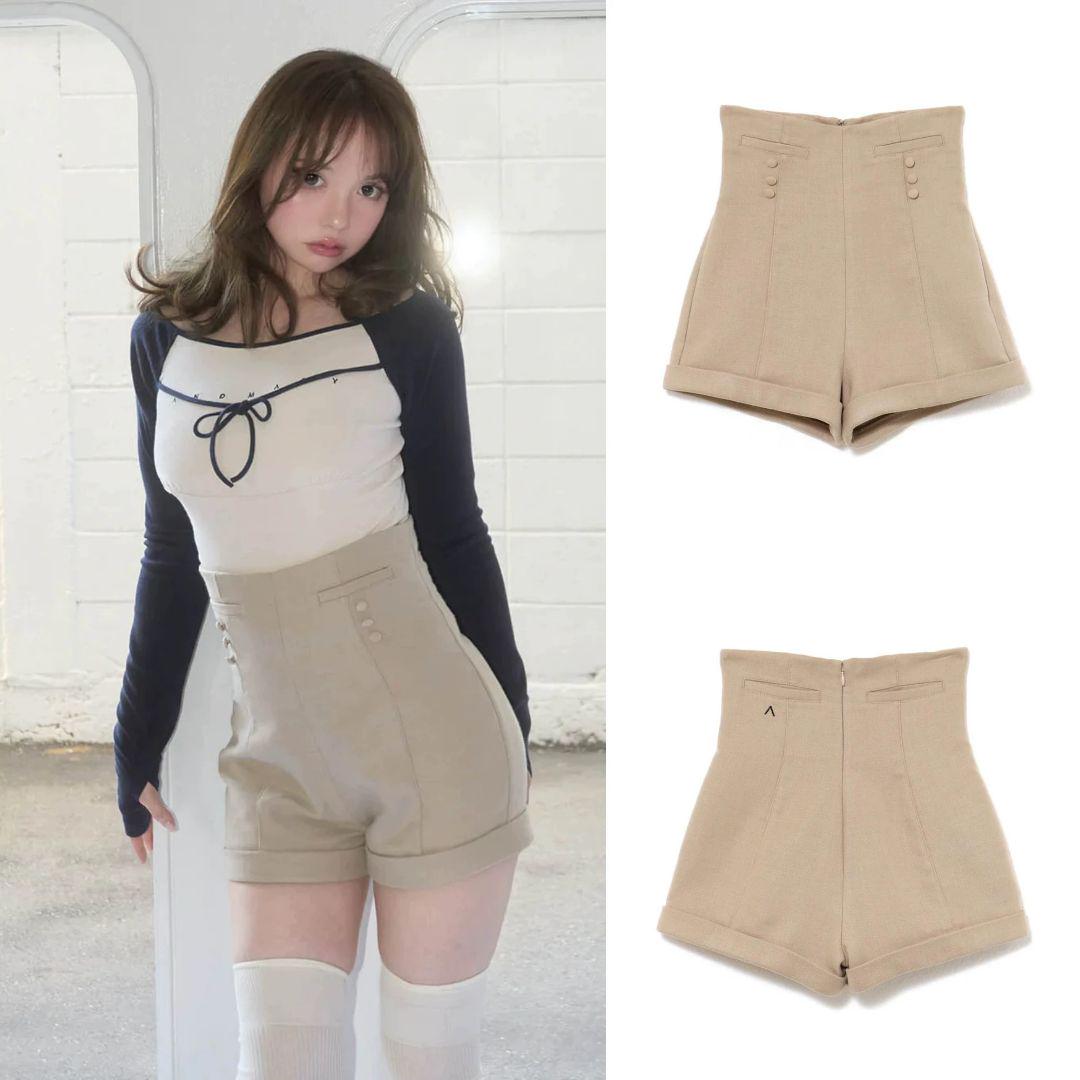 パンツ Doll mini pants andmary S ANDMARY】Jade highwaist mini skirt