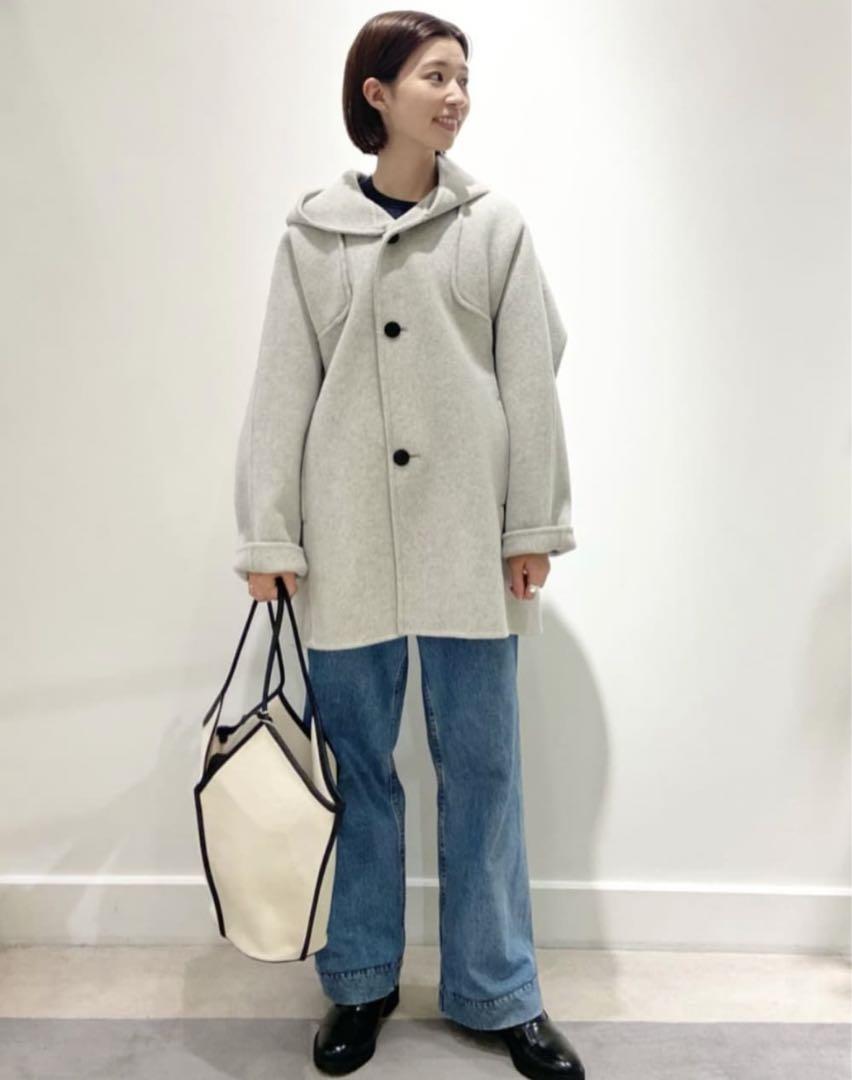 【超美品】ギャルリーヴィーGALERIE VIEウールカシミヤ フーデットコート