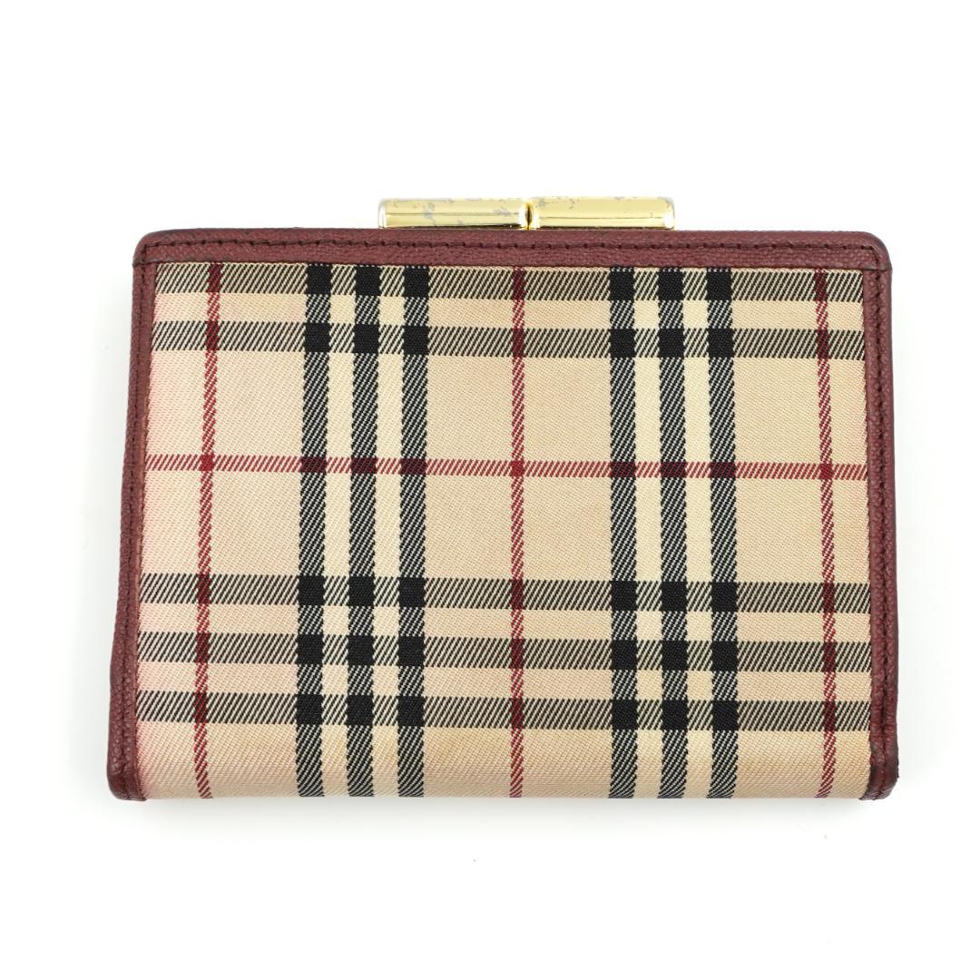 ✨極美品✨ BURBERRY ノバチェック ガマ口 折り財布 刻印 チェック柄