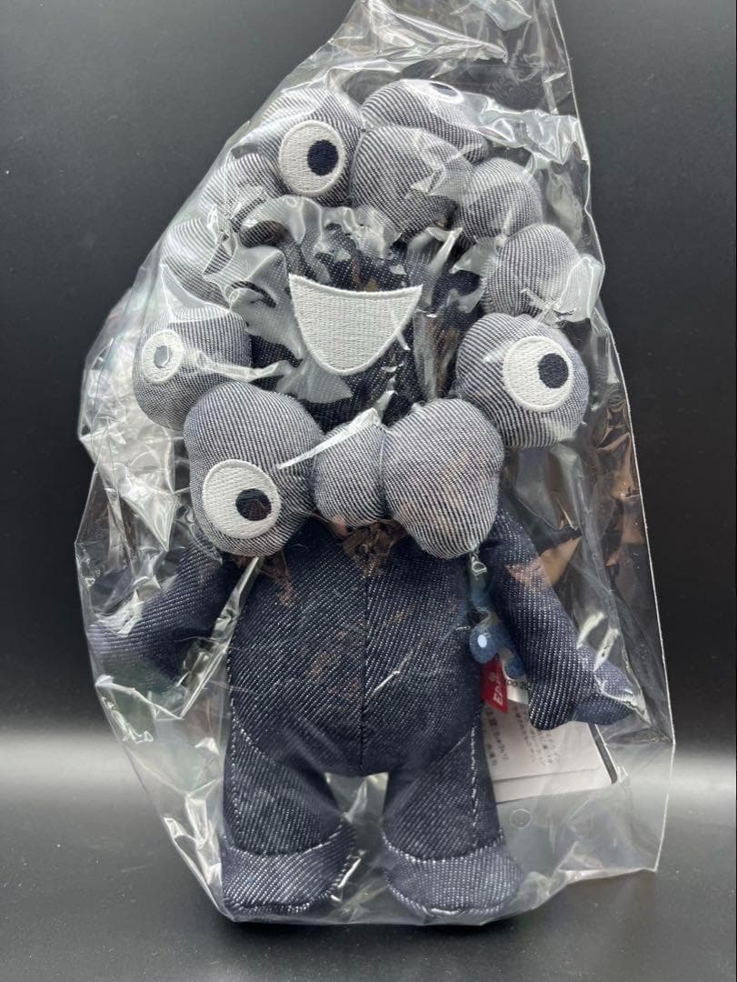 大阪関西万博 ミャクミャク エドウィン大 ぬいぐるみ EDWIN デニム 黒