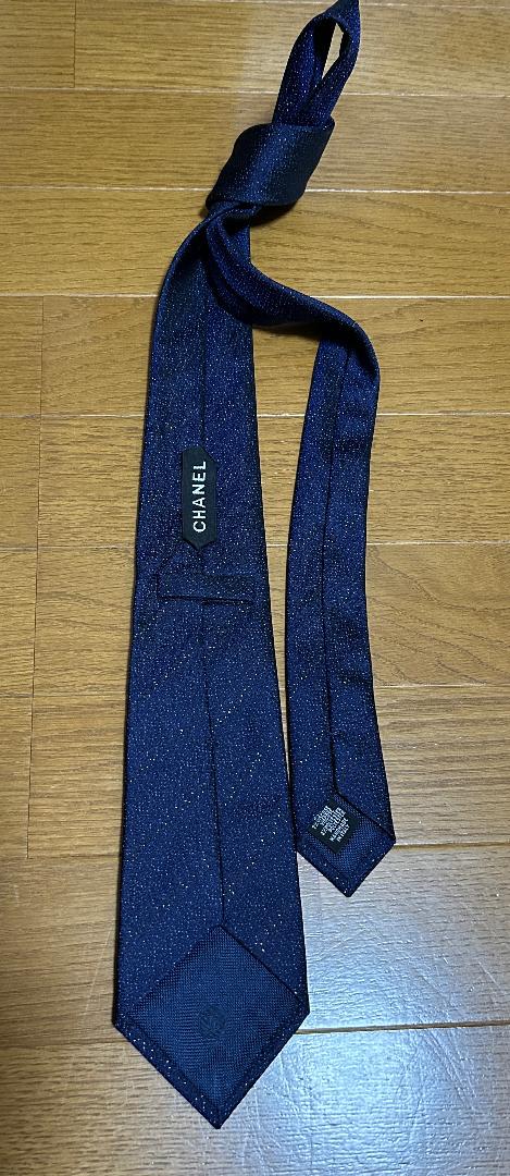 CHANEL シャネル　ネイビー　ネクタイ