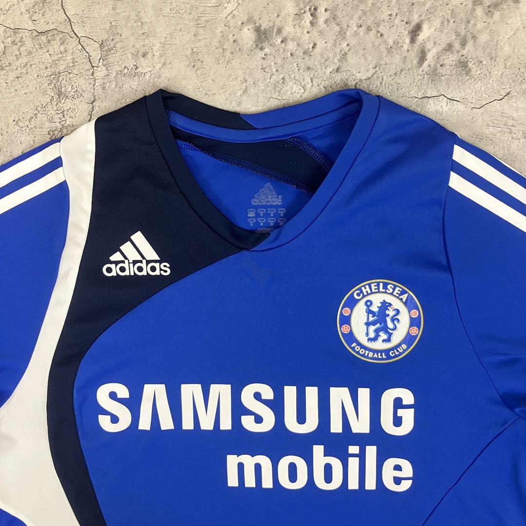 adidas チェルシー トレーニングシャツ 古着 ロゴ SAMSUNG ブルー