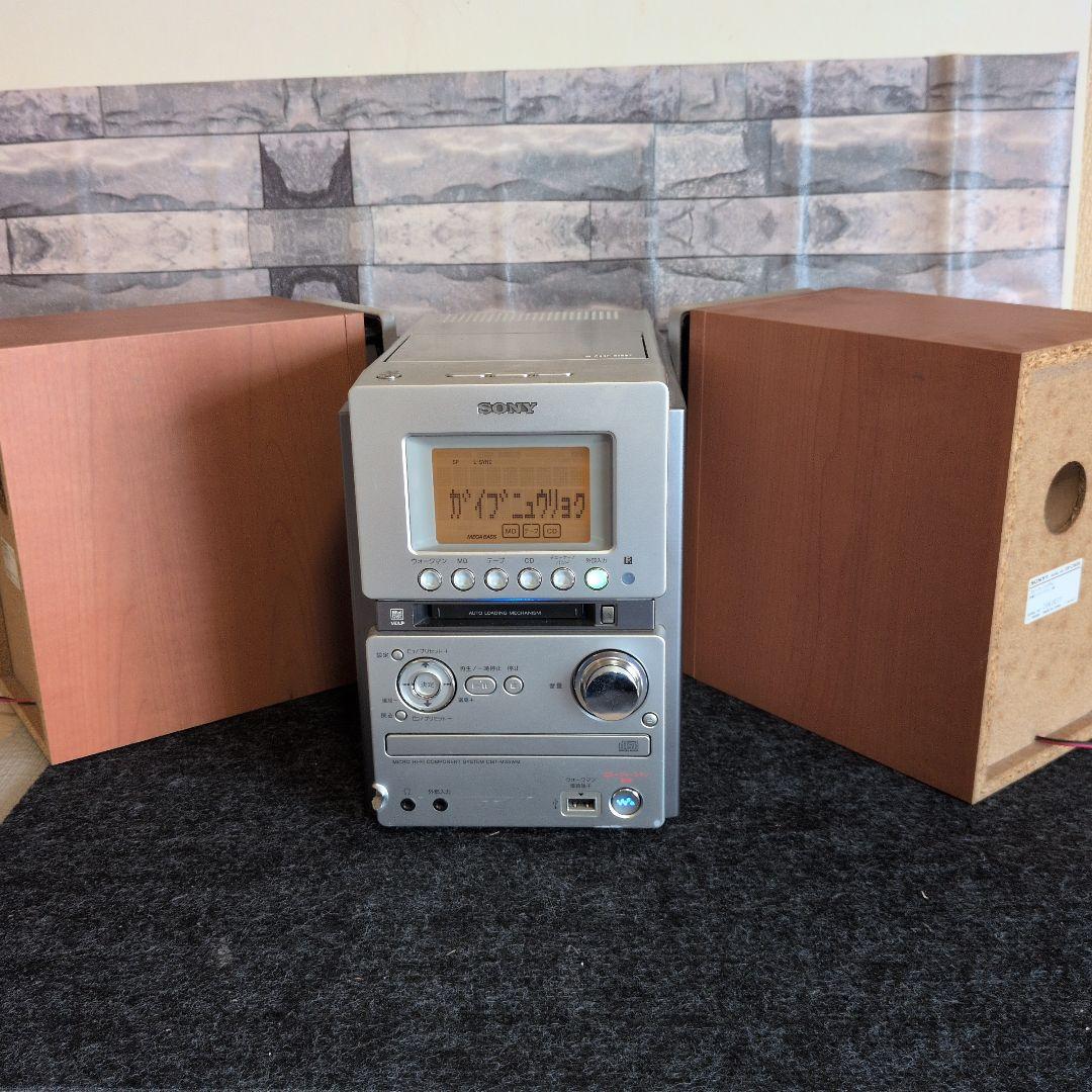MD搭載最終機！Sony HCD-M35WMCD・MD・カセットデッキ ウッド調