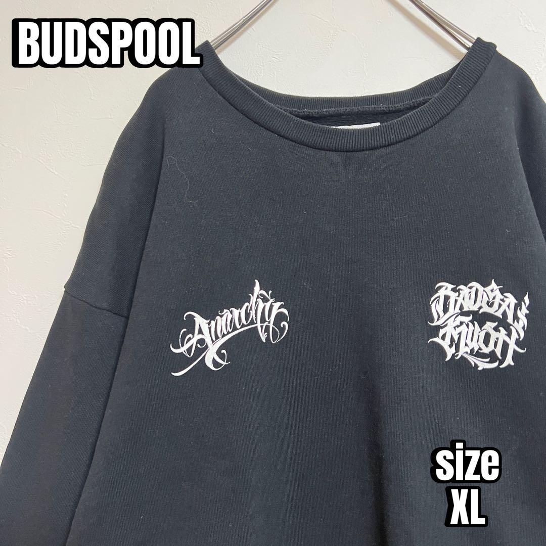 BUDSPOOL 1% コラボ スウェット トレーナー 黒 XL 舐達磨