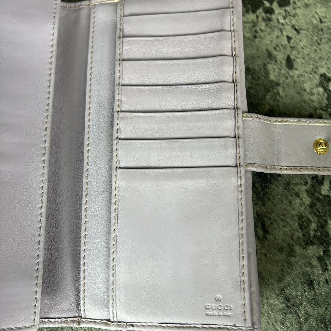 美品 GUCCI グッチ 長財布 インターロッキング GGレザー