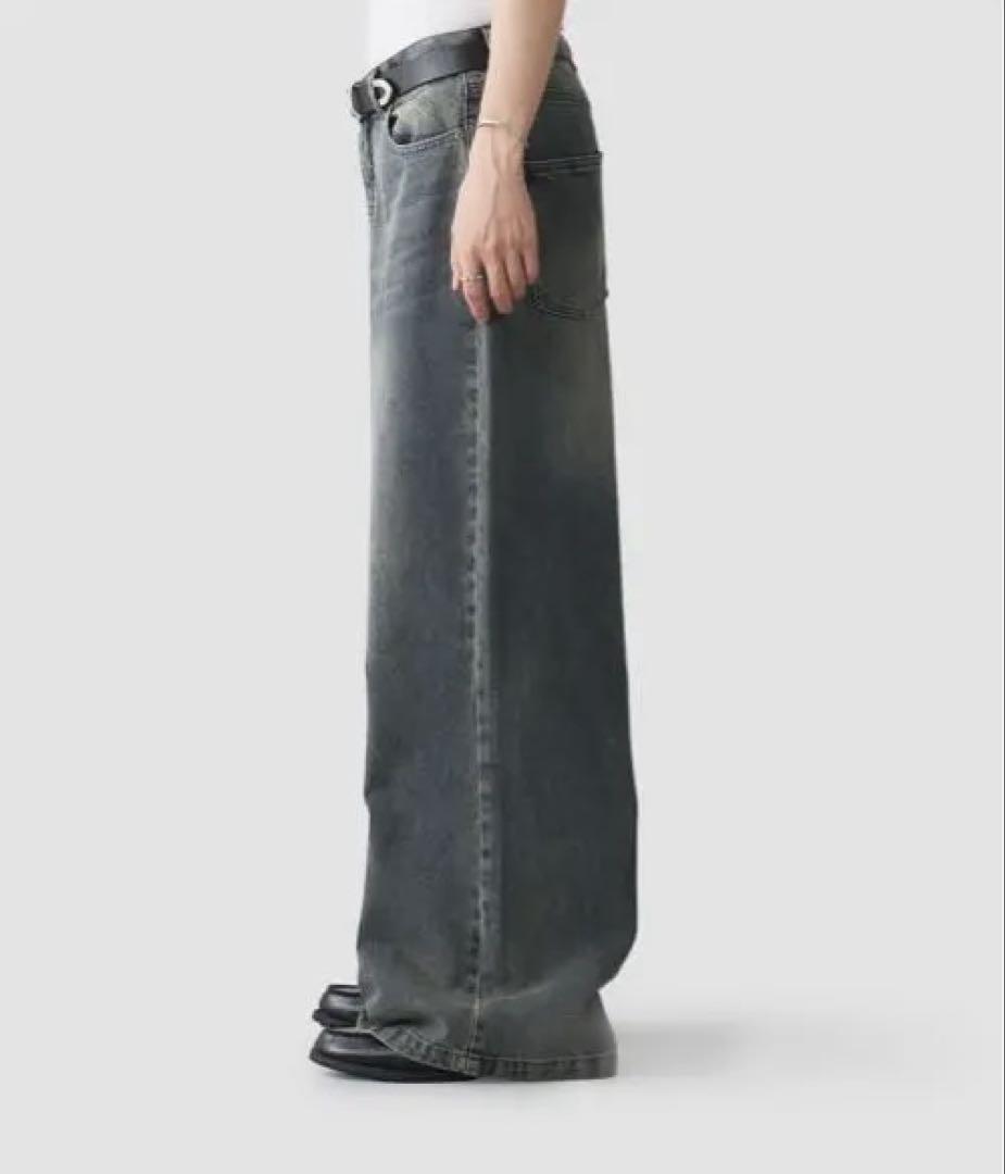 Regen Glanz ワイドバギーデニムパンツ ブルー系その他 xs