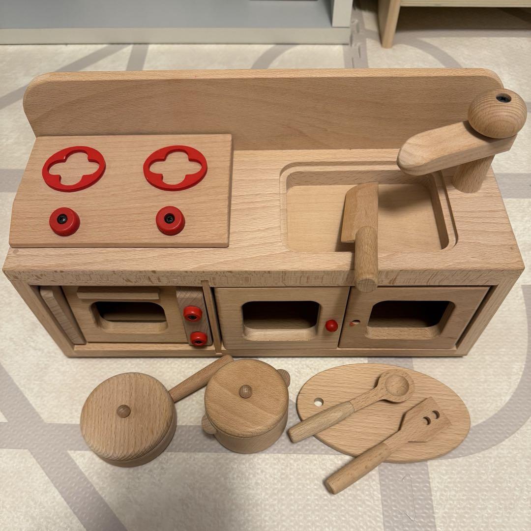 キッチンセット はじめてのおままごと 木製 woodentoys ダイワ キッチンセット はじめてのおままごと woodentoys 木製おもちゃ