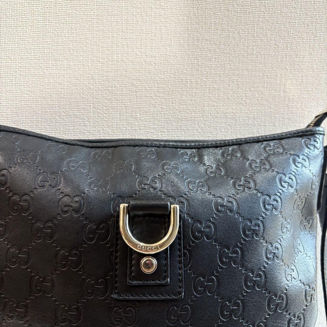 GUCCI グッチ　GG柄　オールレザー　アビー　ホースビット　ショルダーバッグ