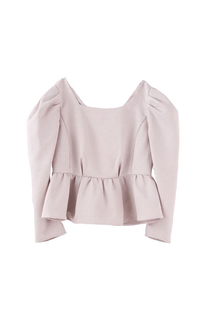 トップス Volume Sleeve Jacquard Top