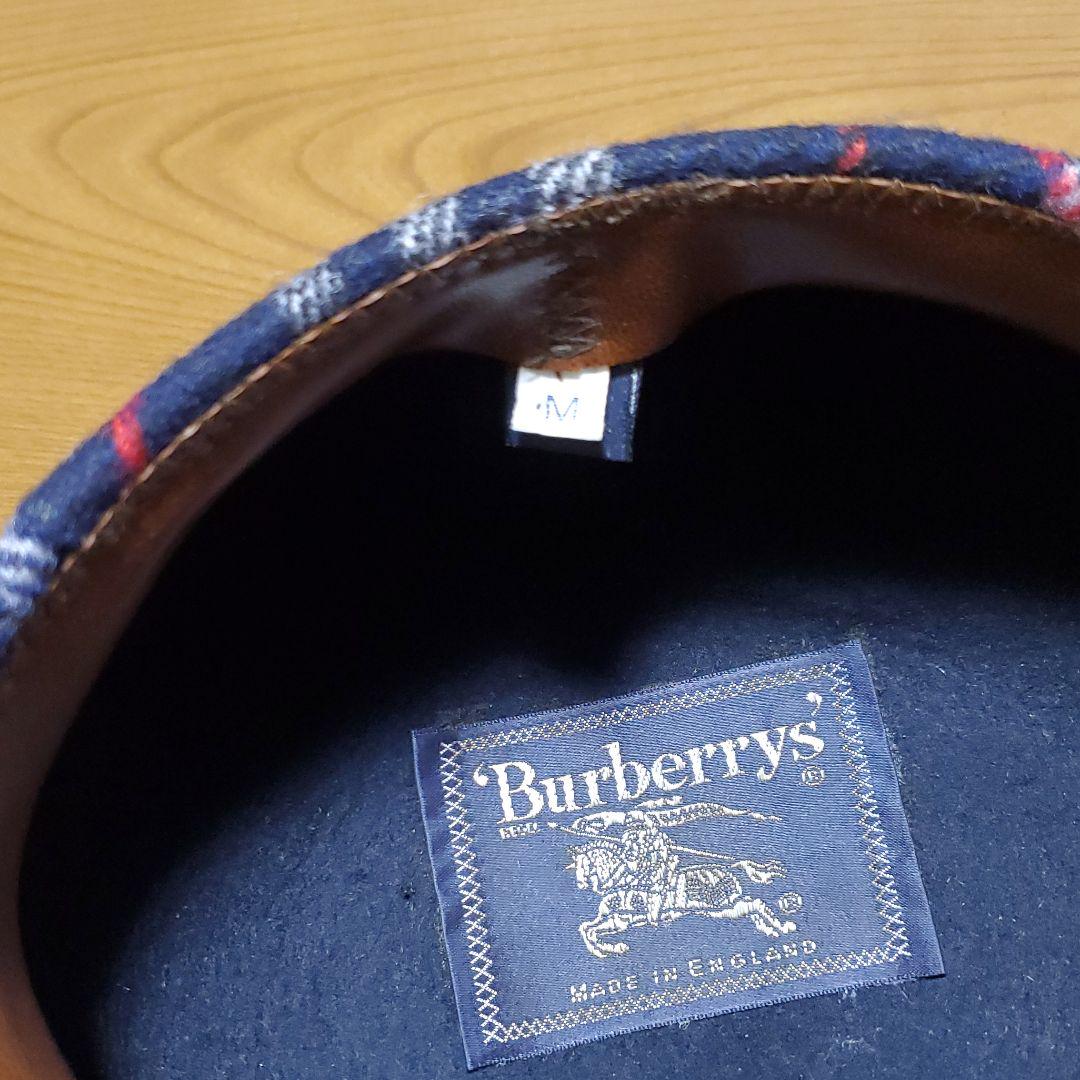 BURBERRYハンチング帽子ネイビー