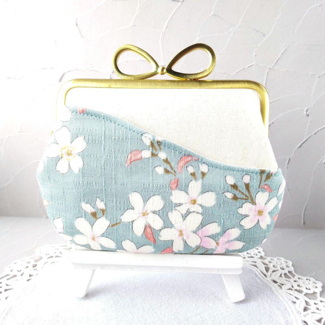 がま口財布＊親子口金＊桜＊ハンドメイド