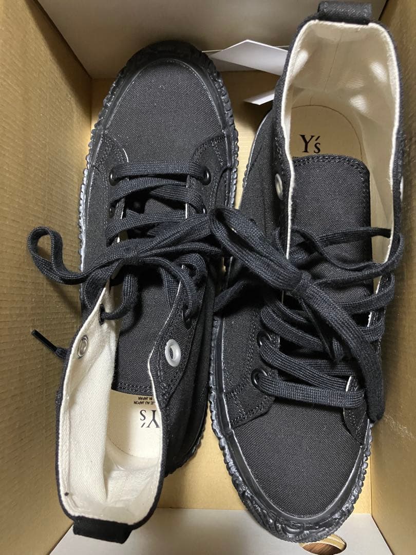 〈新品〉Y's COTTON CANVAS SNEAKERS/黒/23.5cm 〈新品〉Y's COTTON CANVAS SNEAKERS/黒/23.5cm