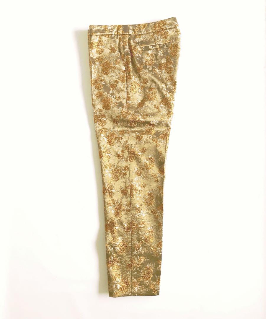 DRIES VAN NOTEN GOLD PANTS 38 DRIES VAN NOTEN GOLD PANTS 38