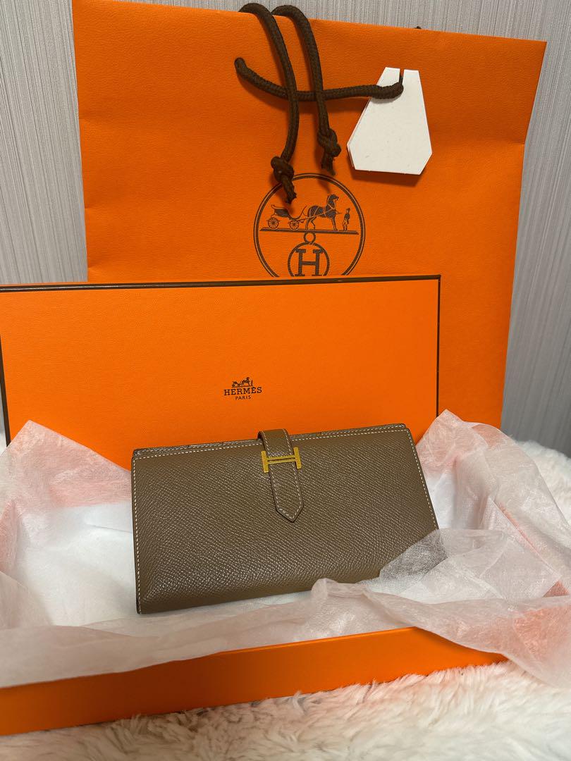 エルメス ベアン エトゥープ HERMES 財布 長財布 ケリー