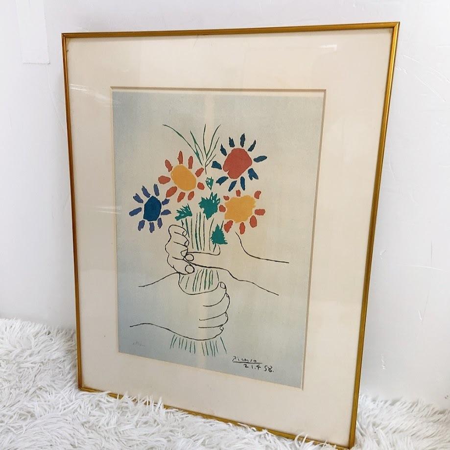 Picasso パブロ ピカソ 花束を持つ手 絵画 ポスター 美術品