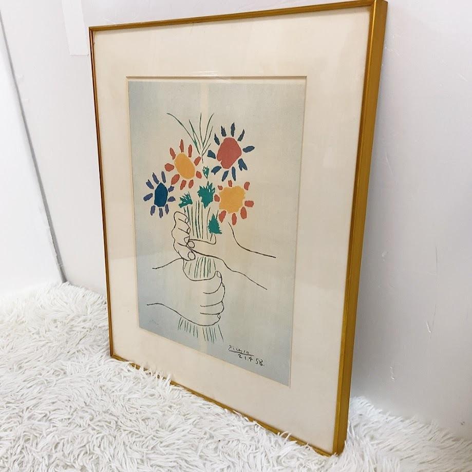 Picasso パブロ ピカソ 花束を持つ手 絵画 ポスター 美術品 アート