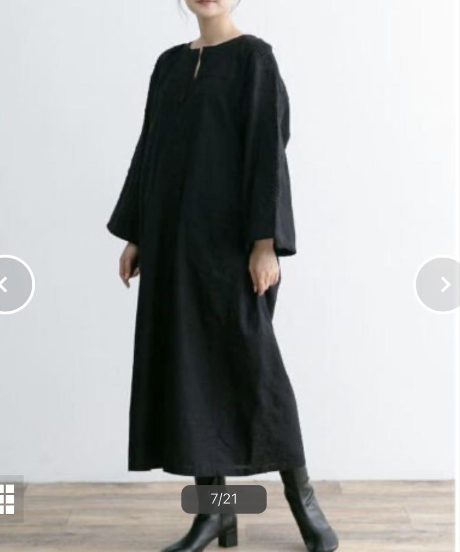 sara mallika LINEN EMB DRESS