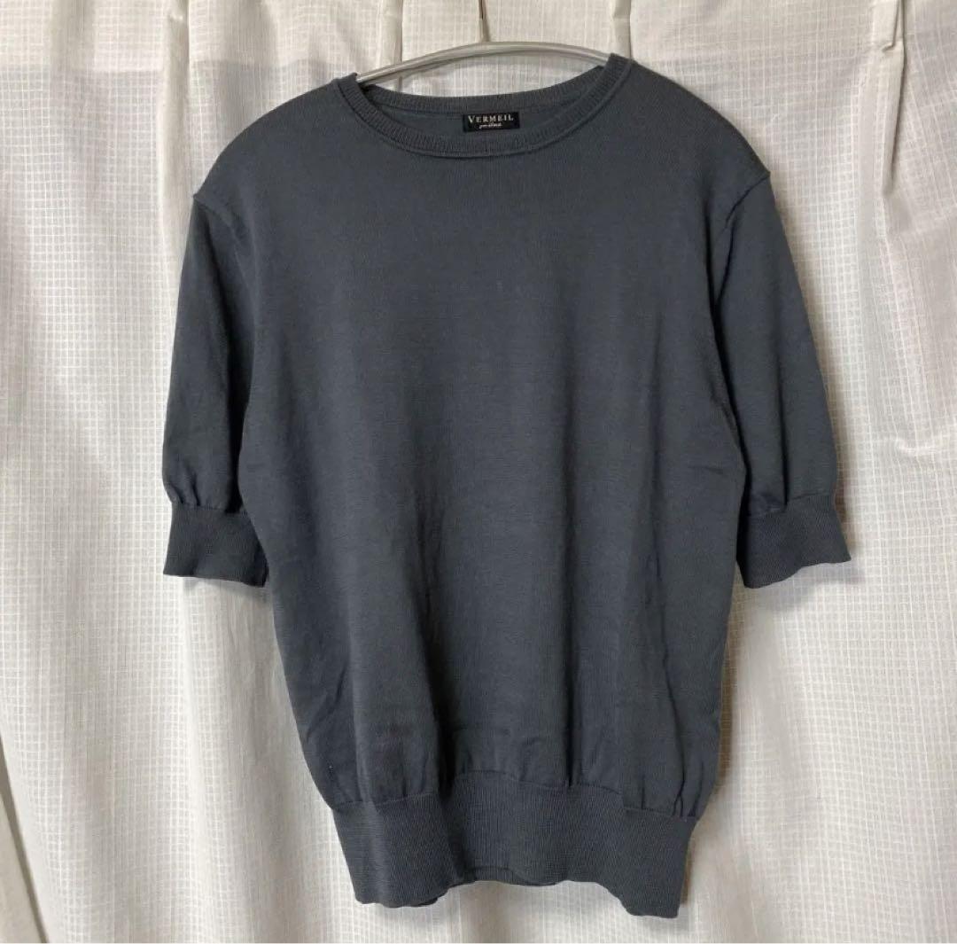 VERMEIL par iena クルーネックプルオーバー ニット Tシャツ