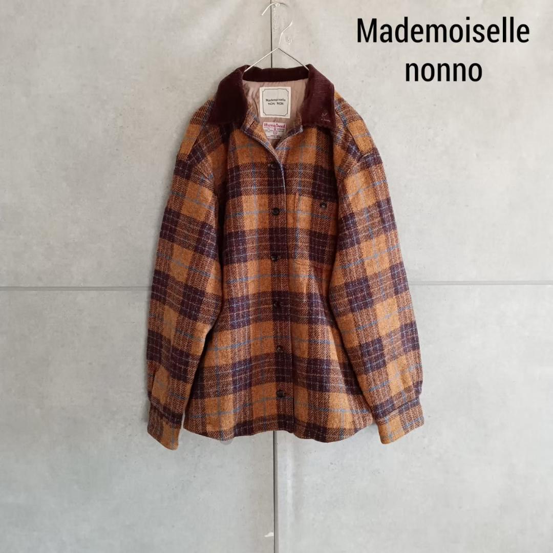 Mademoiselle nonno ウール チェック コーチJKT X1775