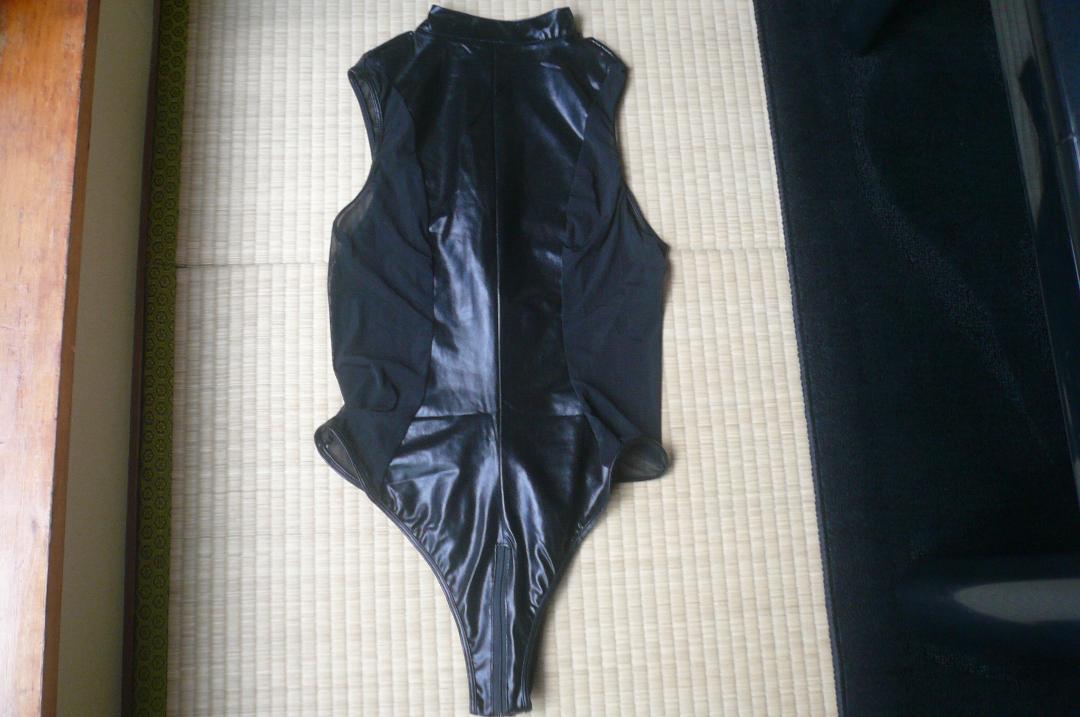 赤・黒・青！３点！ 光沢 サイドメッシュ レオタード水着 ハイレグ コスプレ