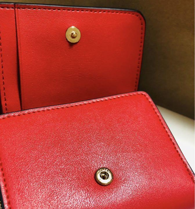 格安限定品 COACHアウトレット コンパクト 三つ折り財布 レッド系 ROFCQ-m87794074103 コーチ シグネチャー 人気定番HOT