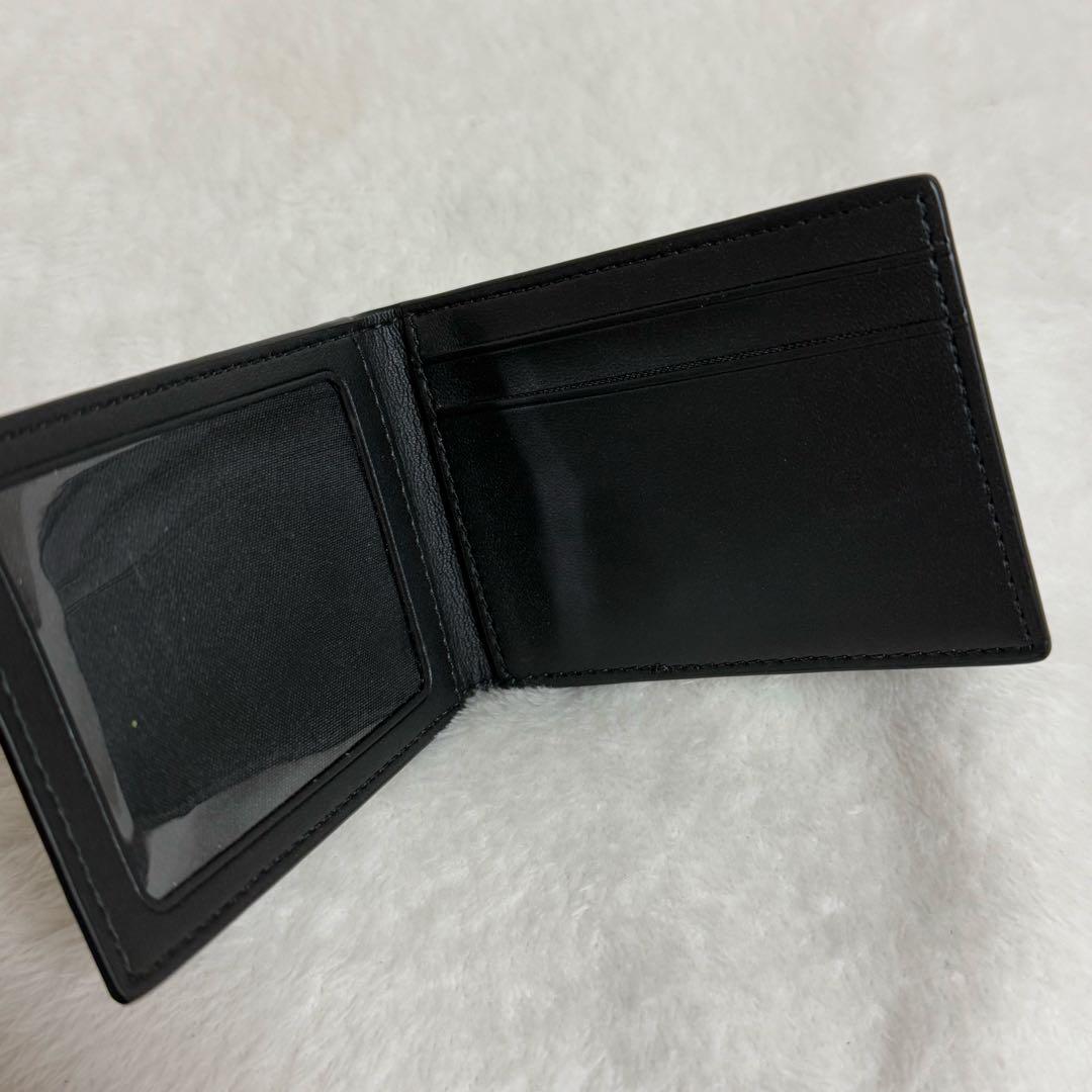 コーチ★折り財布★パスケース付き★PVC×レザー★黒系★未使用美品