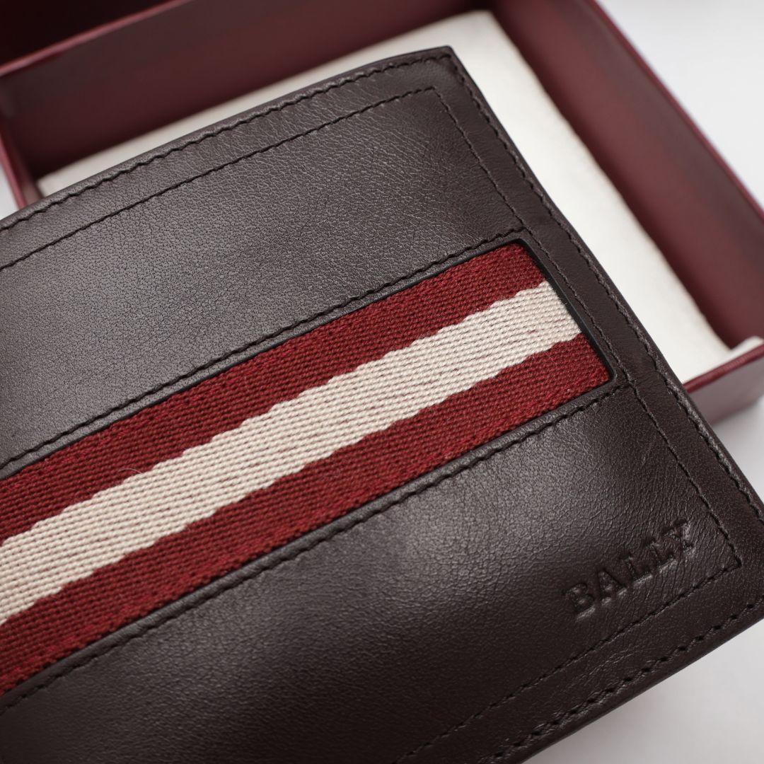○【未使用】BALLY バリー レザー 二つ折り長財布 ブラウン