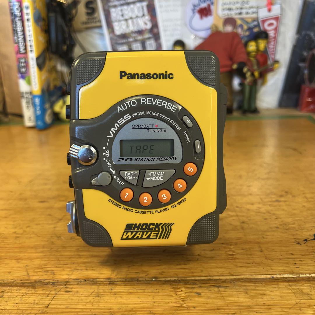 [メンテ完動品]パナソニックショックウェーブカセットプレーヤー　RQ-SW20 メンテ完動品]パナソニックショックウェーブ カセットプレーヤー