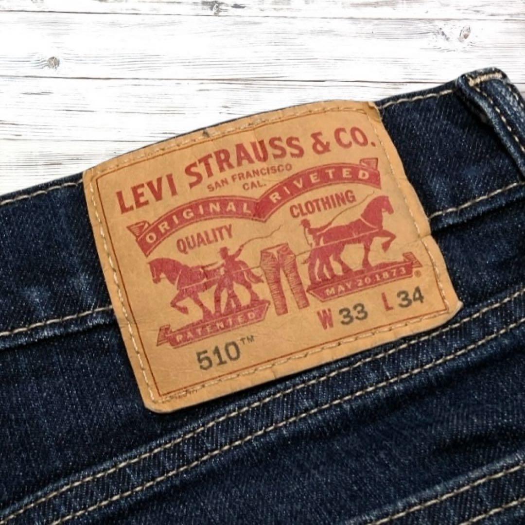 Levis デニムパンツ 510 ブルー W33×L34 1062