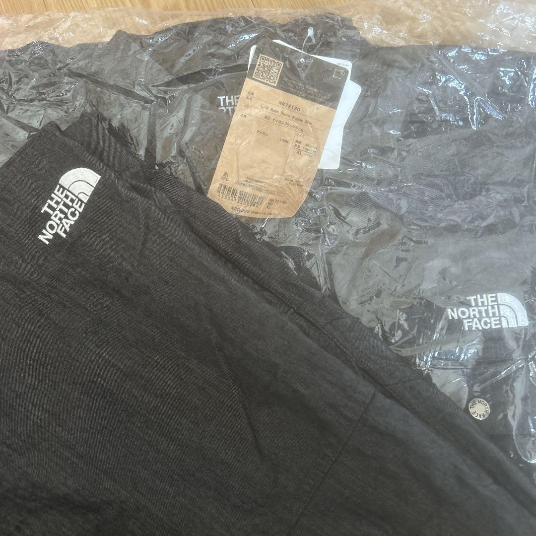 THE NORTH FACE ロングスリーブナイロンデニムヌプシシャツ　ブラック