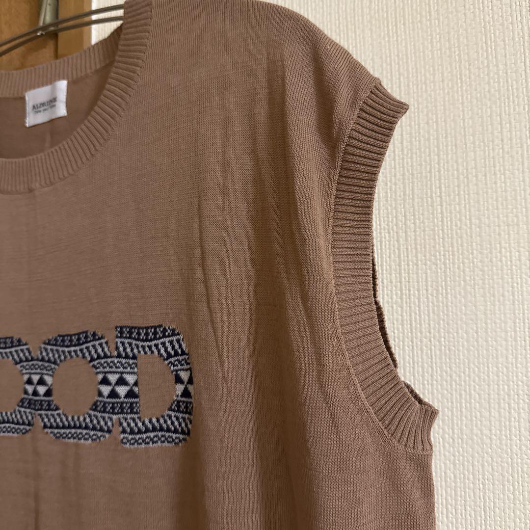 【限定セール！】 ALDRIDGE ノースリーブニットワンピース ブラウン - メルカリ ワンピース