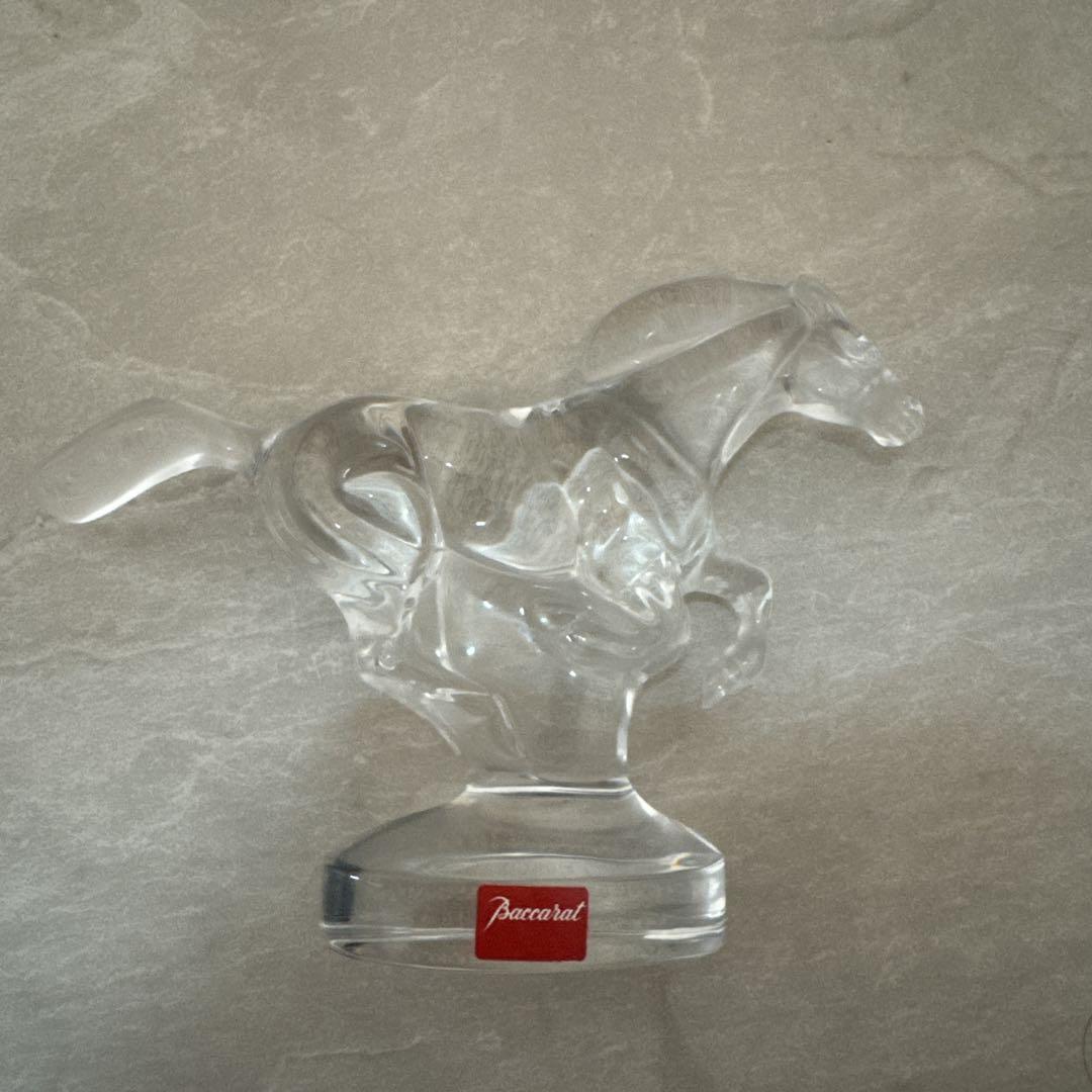 Baccarat クリスタル馬の彫刻 - メルカリ