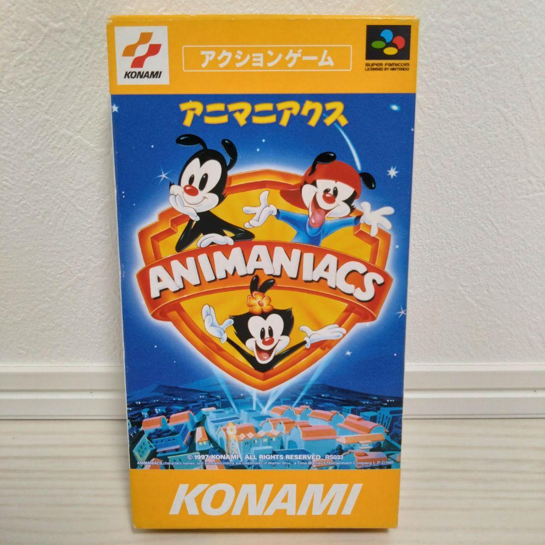 【アニマニアクス】スーパーファミコン　レア　ソフト　カセット　任天堂　コナミ
