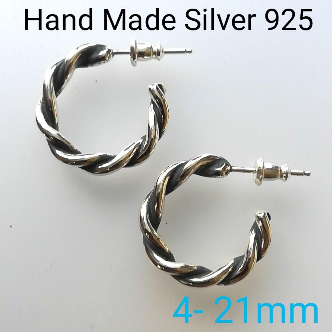 福袋 4-21両耳 ハンドメイド シルバー925 フープピアス ピアス(両耳用