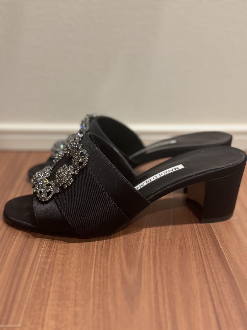 MANOLO BLAHNIK ビジュー サンダル ハンギシ　36 MANOLO BLAHNIK ビジュー サンダル ハンギシ 36