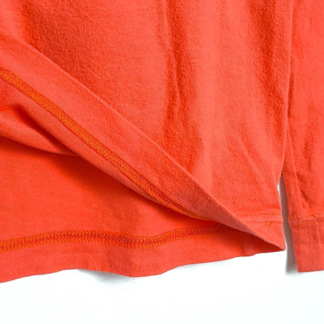 ジャックバニー】長袖モックネックシャツ オレンジ Mサイズ 柔らかい