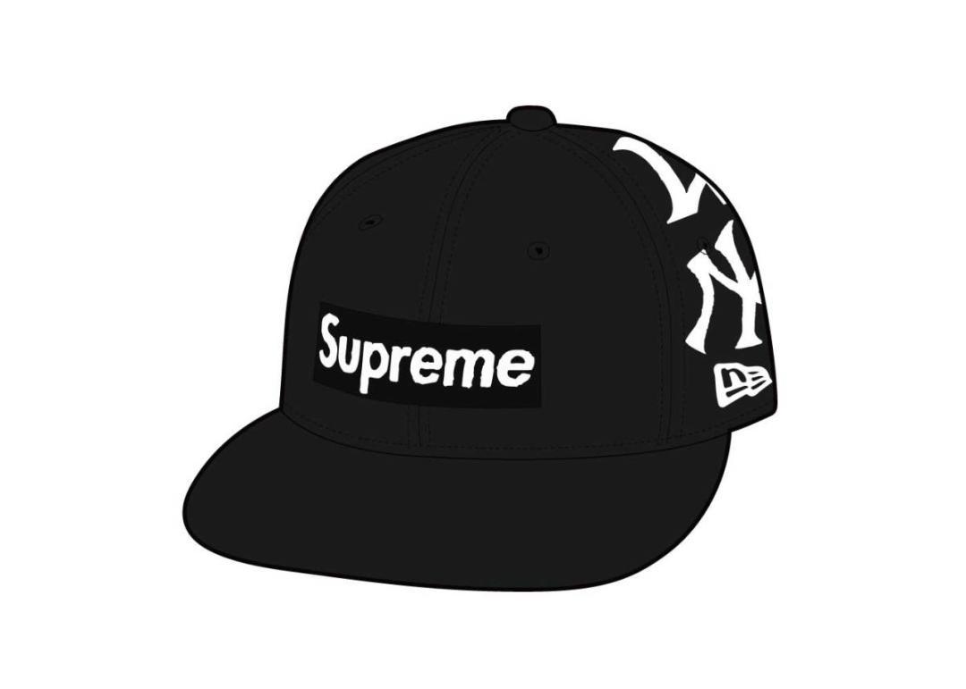 SUPREME NEWYORK YANKEES NEWERA BOXLOGO 黒