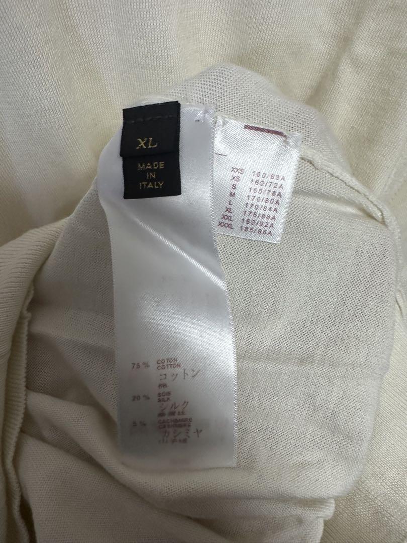『Kynt』LOUIS VUITTON カシミヤホワイト長袖ニット Kynt様専用』LOUIS VUITTON カシミヤホワイト長袖ニット