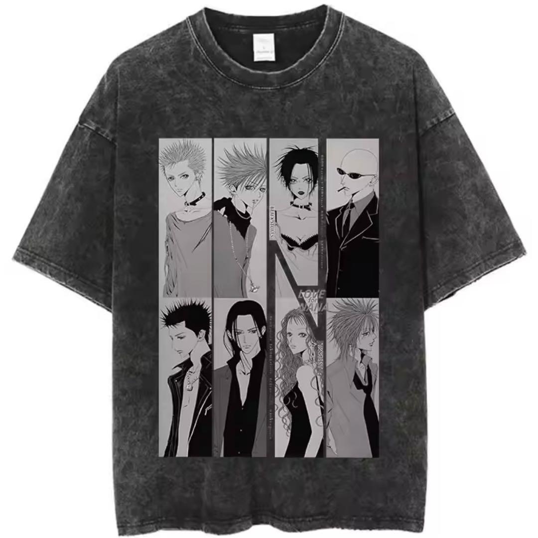 NANA グラフィックTシャツ Lサイズ ダークグレー ブラック