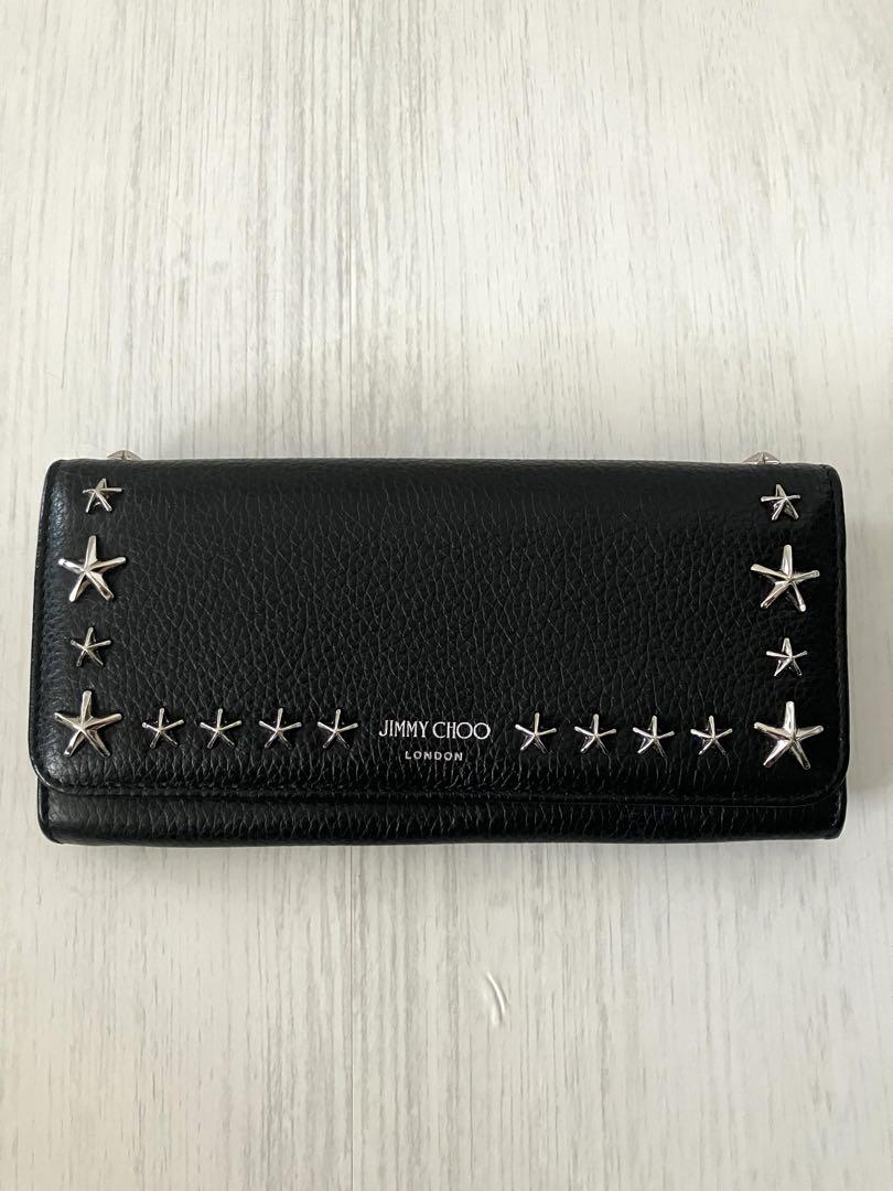 ジミーチュウ　JUMMY CHOO 長財布　BLACK/SILVER