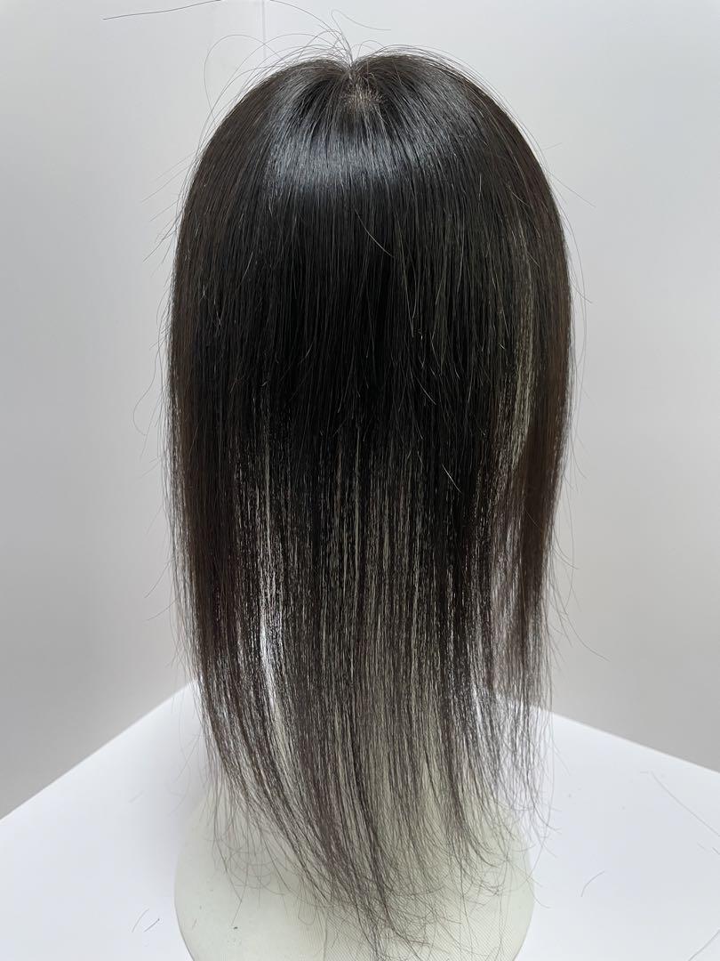 前髪ウィッグ頭頂部ウィッグ総手植え引き抜き製法ヘアピース部分ウィッグ人毛100%